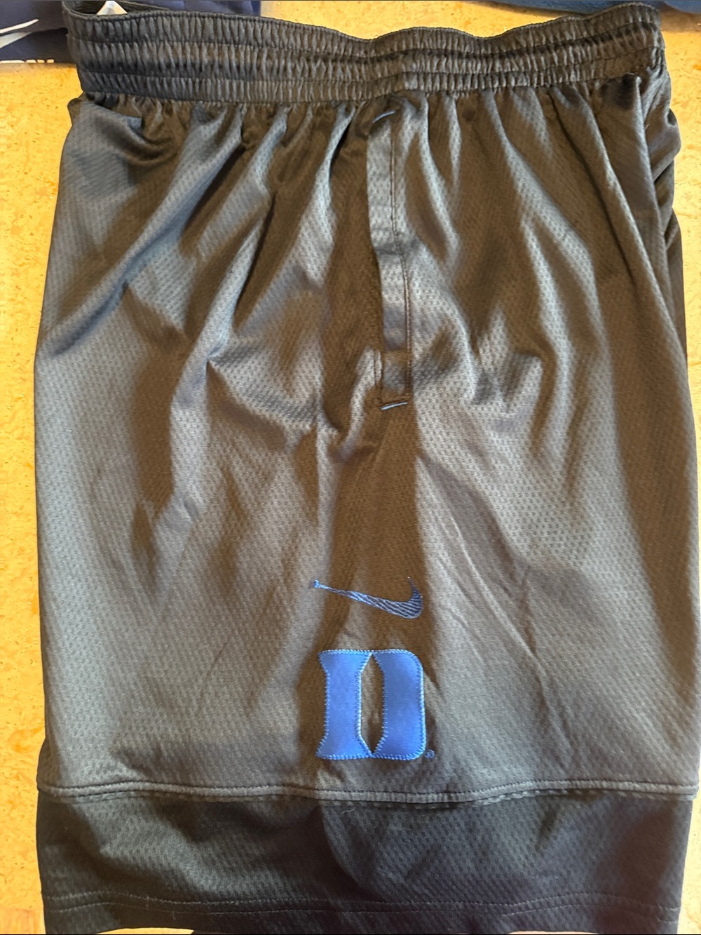 Nike Men’s Black Athletic Shorts with Duke Blue Logo
